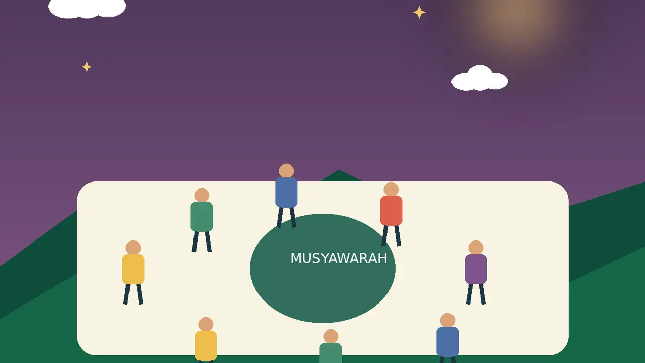 Ilustrasi kebersamaan warga Sampali