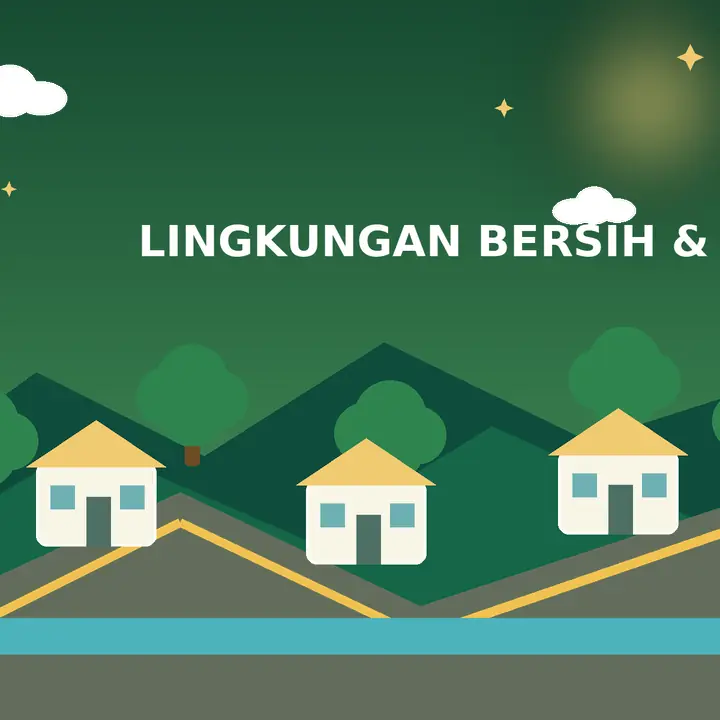Ilustrasi lingkungan bersih Desa Sampali