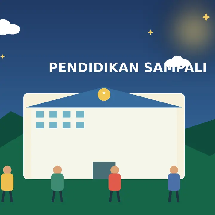 Ilustrasi pendidikan Desa Sampali